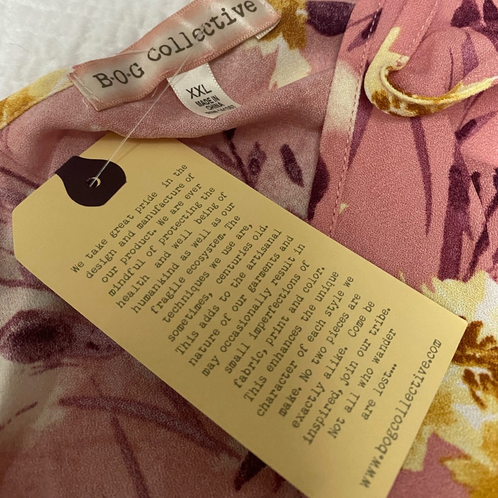 Band of Gypsies Pink Floral Pant Jumpsuit XXL - Picture 6 of 13